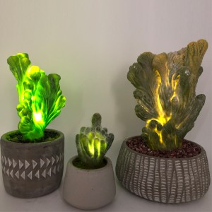 Cactus artificial LED în ghiveci decorativi faux decorare succulentă
