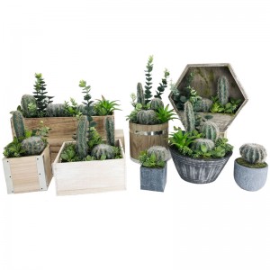 Set de cactus artificial pentru acasă sau birou în ghiveci decorativi, decorațiuni cu suc